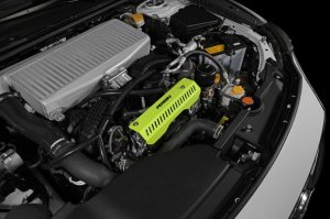 Subaru WRX Pulley Cover - Perrin Performance - SHORT - For Use w/PERRIN AOS - Neon Yellow - `22-`25 Subaru WRX Pulley Cover - Perrin Performance - SHORT - For Use w/PERRIN AOS - Neon Yellow - `22-`25